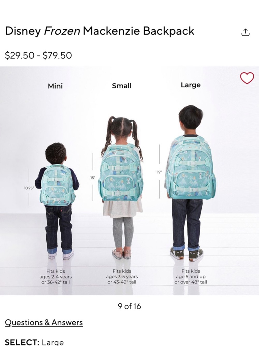 Disney Mint Blue Frozen Character Kids Backpack Large embroidered name Isabella - Picture 3 of 15